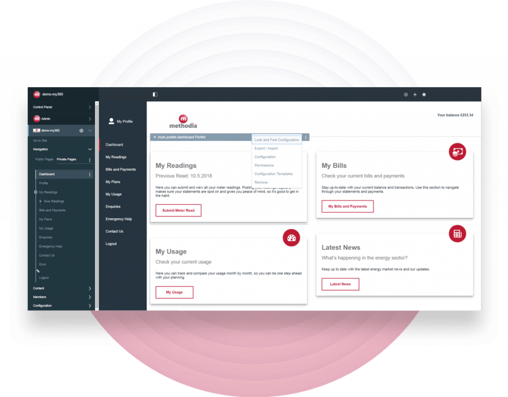 self service portal admin view