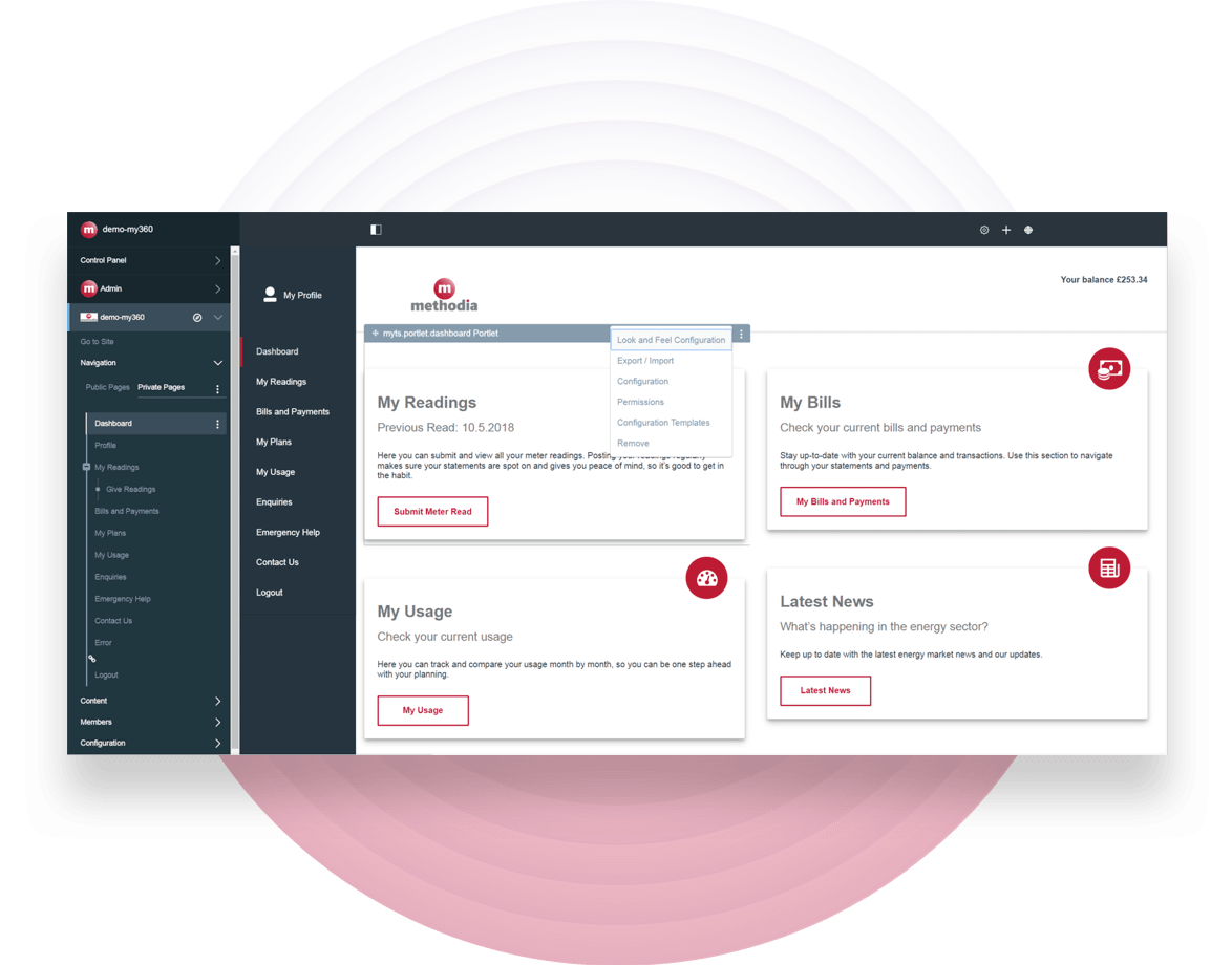 self service portal admin view