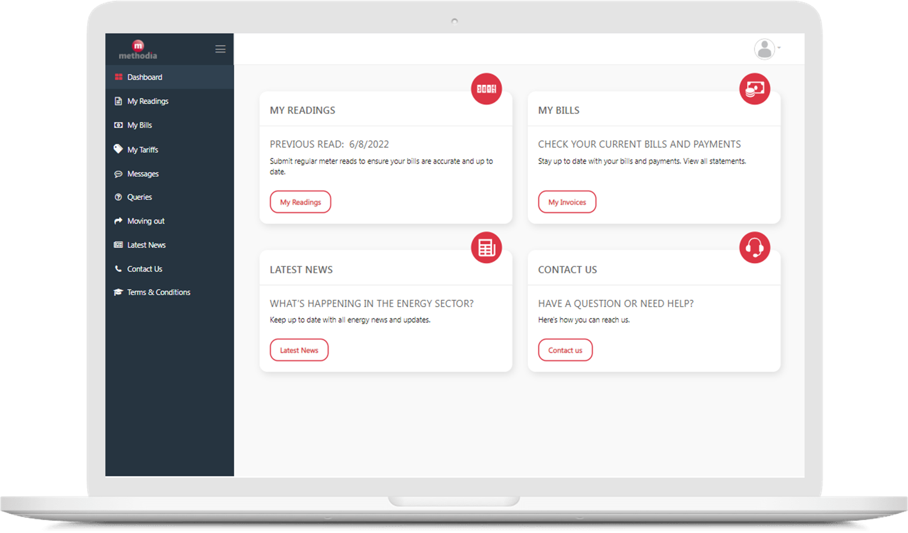 business self service portal dashboard