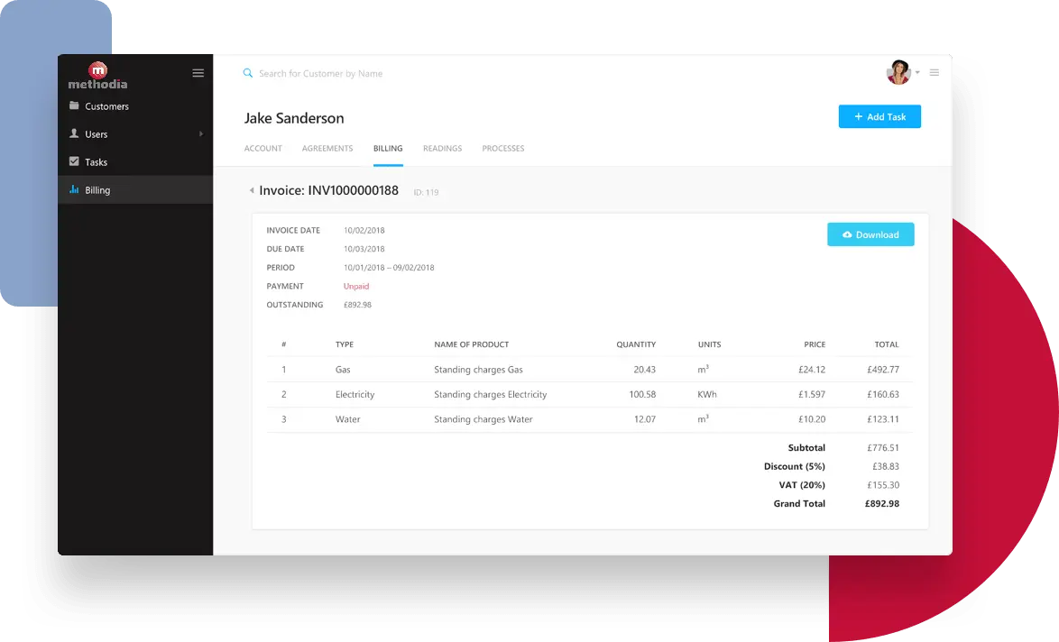 Consolidated Invoicing in utility billing