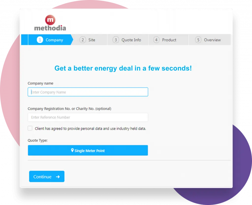 instant pricing for energy services