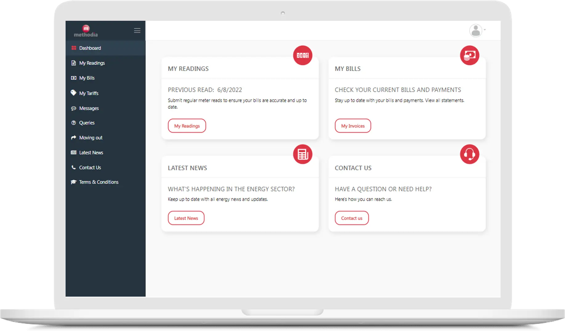 business customer self-service portal dashboard