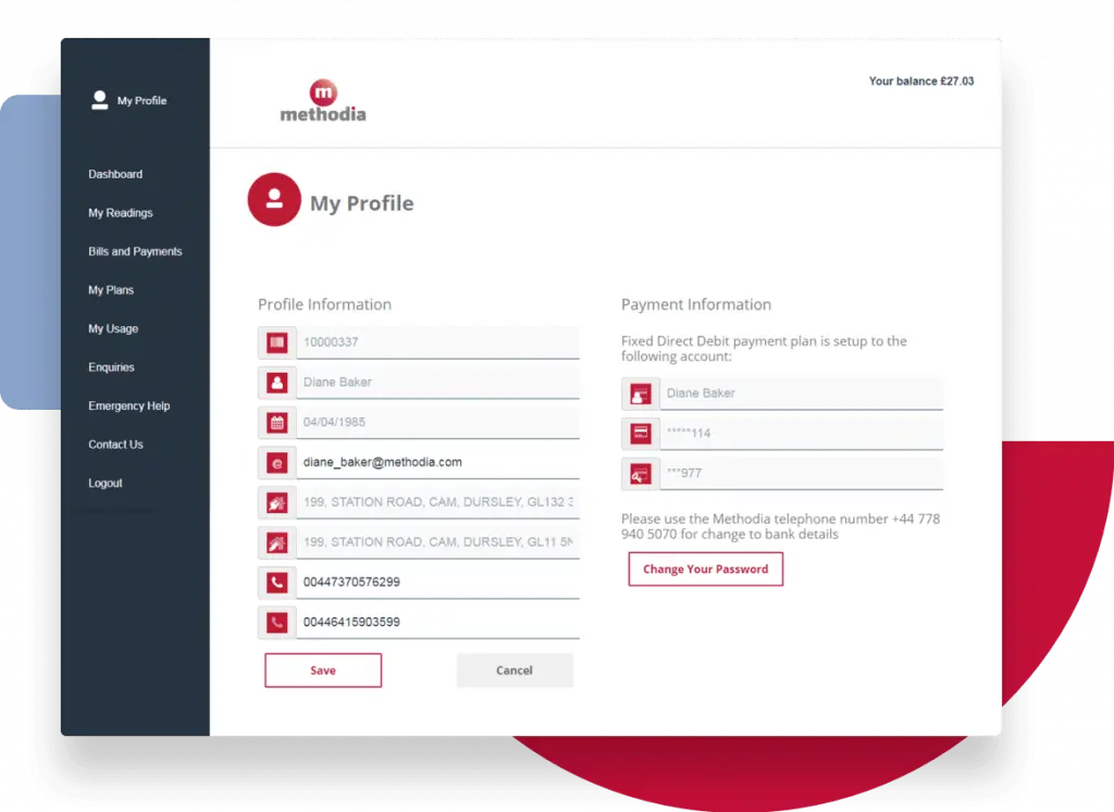 self-service portal profile