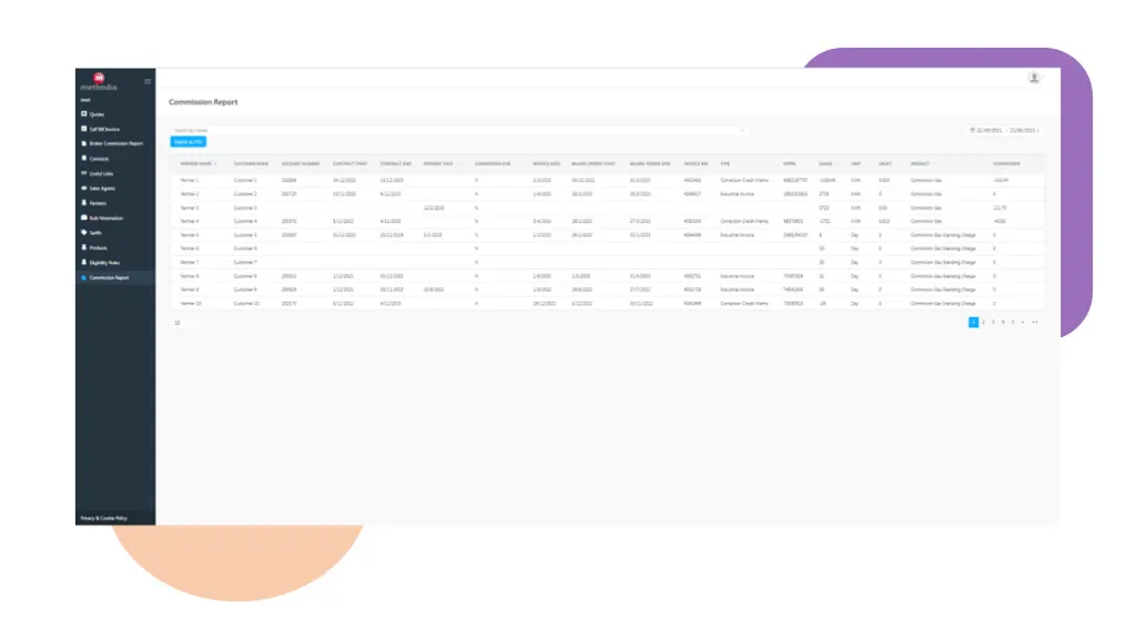 Broker Commission Invoicing for Utilities