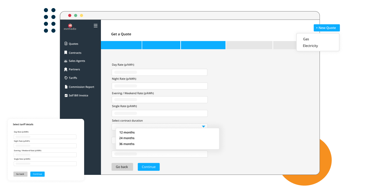 Methodia energy switching b2b portal