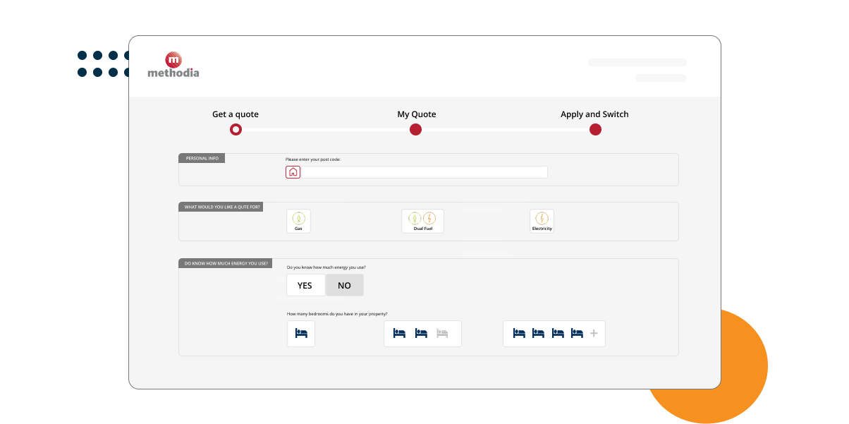 customer switching-portal Methodia Profile Setup