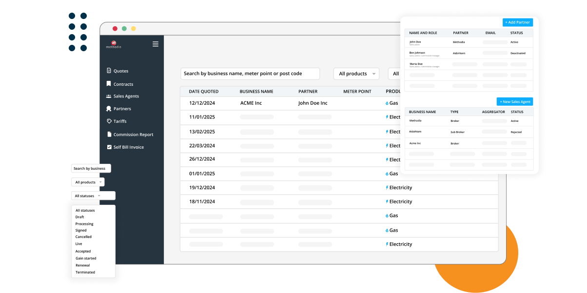 Methodia sales and broker portal